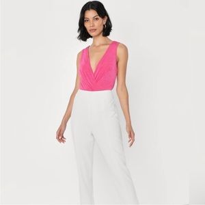 Lulus Pink Sleeveless Bodysuit Sz Sm NWT